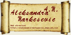 Aleksandra Markešević vizit kartica